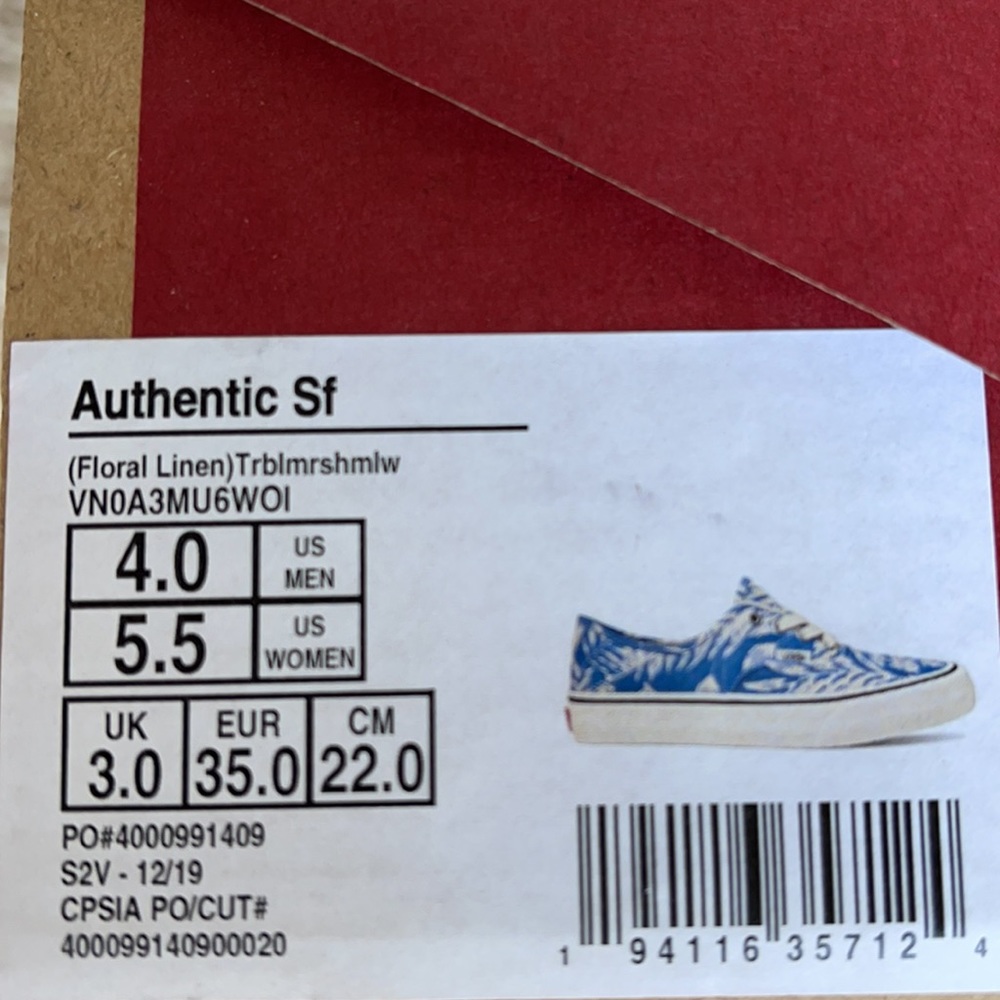 Vans Authentic Sf Floral Linen Trbl/Marshmallow WM - Picture 16 of 16